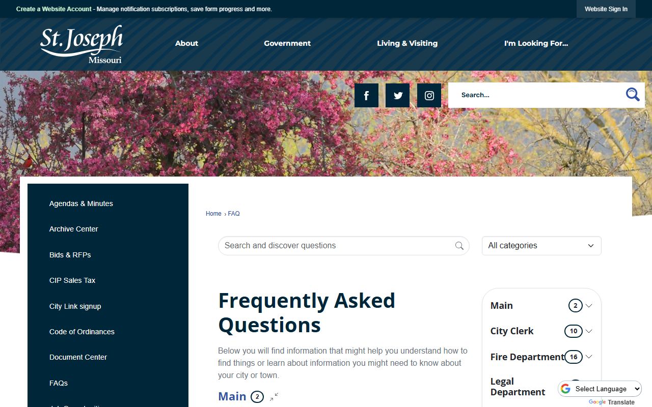 St. Joseph civil court records municipal court information and FAQ page