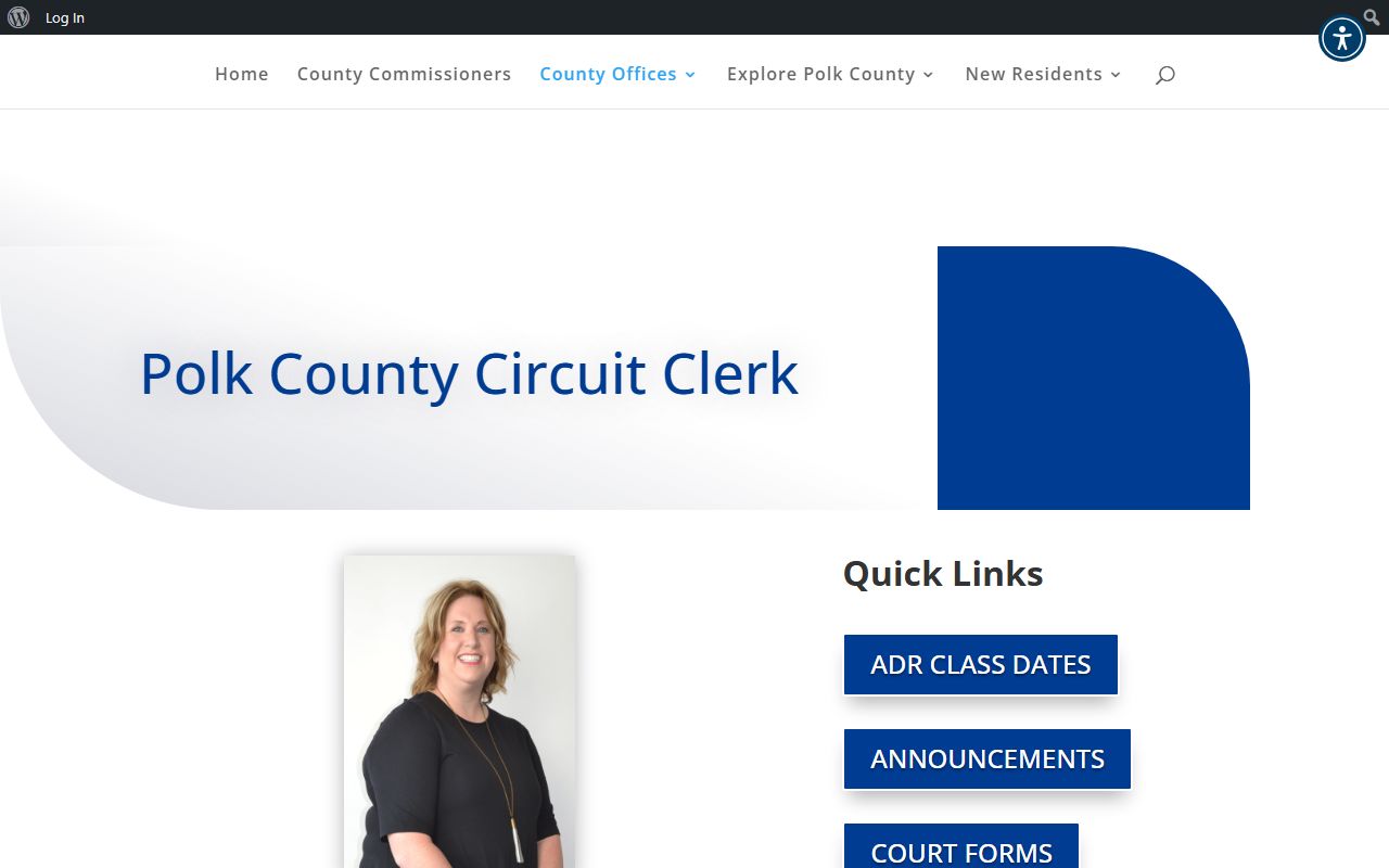 Polk County Circuit Clerk office page for Polk County civil court records