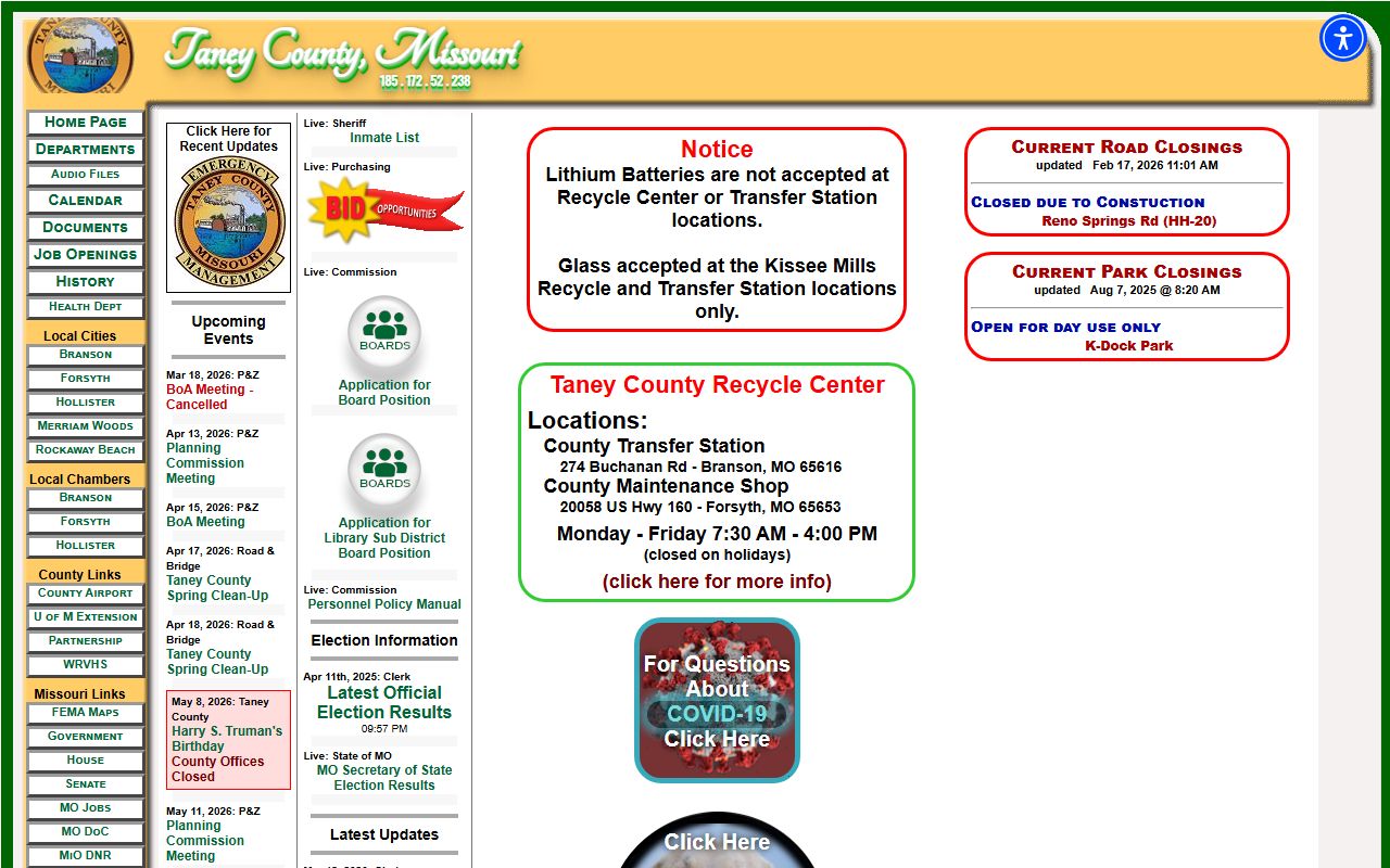 Taney County civil court records at the Taney County Circuit Clerk office