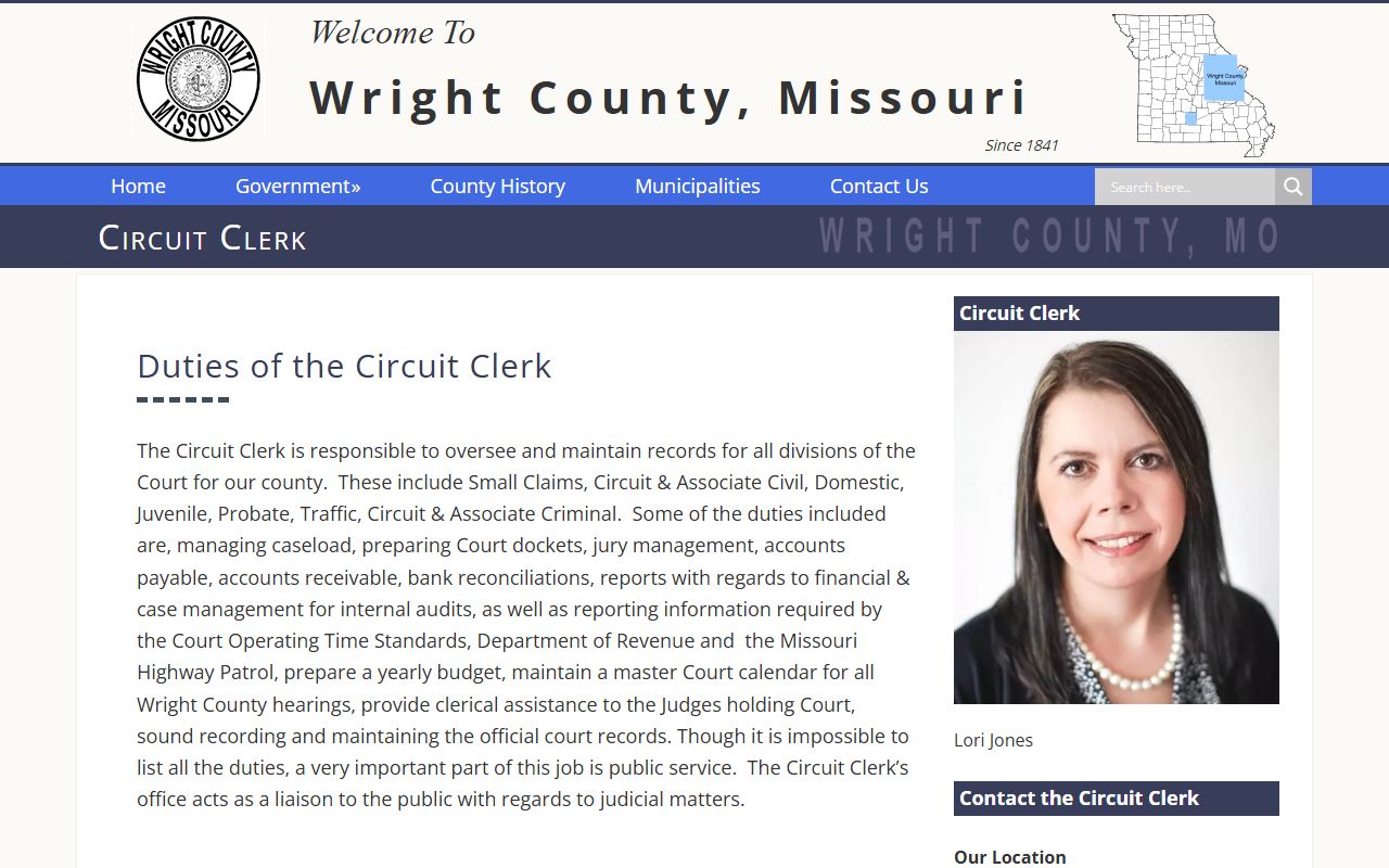 Wright County civil court records at the Wright County Circuit Clerk office